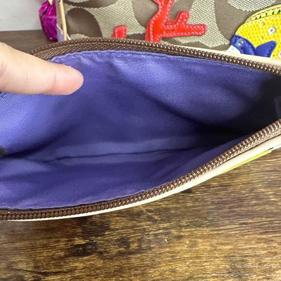 y2k COACH Limited Ed Signature Fish Demi Mini Bag Wristlet Bag Charm - Picture 9 of 13